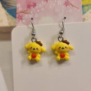 SANRIO KAWAII POMPOMPURIN EARRINGS